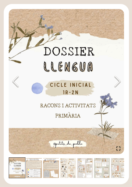 Dossier de llengua de Cicle Inicial